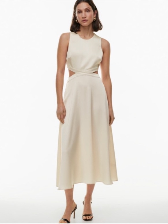 New Aritiza Sage Babaton Satin Midi Dress